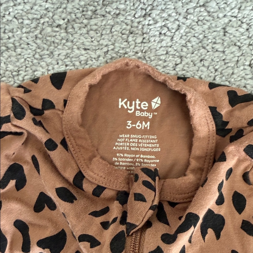 Kyte BABY Brown Leopard Print Footie - Picture 2 of 2